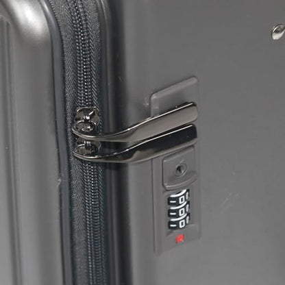 Ride-on Carry-on Suitcase with Foldable Backrest for Kids & Adults,TSA Lock, Cup Holder Versatile Travel Gear for Family(Grey) - color: Grey