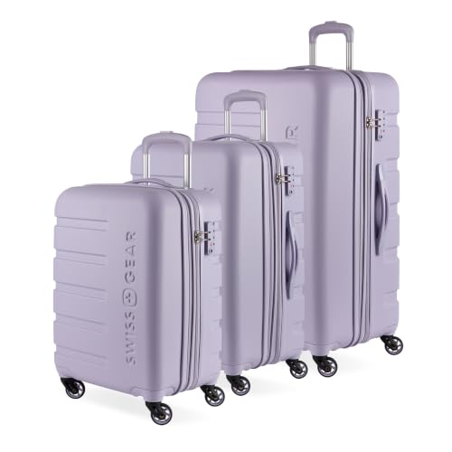SwissGear 7366 Signature Hardside Expandable Luggage with Spinner Wheels, TSA Lock, Cup-Holder, Evening Haze, 3-Piece Set (19/23/27) - color: Evening Haze, size: 3-Piece Set (19/23/27)