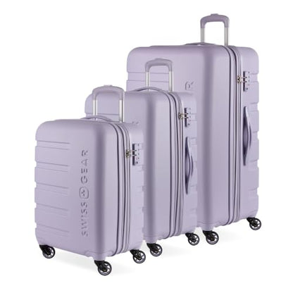 SwissGear 7366 Signature Hardside Expandable Luggage with Spinner Wheels, TSA Lock, Cup-Holder, Evening Haze, 3-Piece Set (19/23/27) - color: Evening Haze, size: 3-Piece Set (19/23/27)