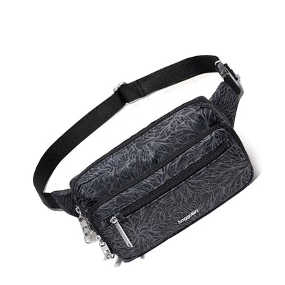Baggallini Securtex Anti-Theft Belt Bag - color: Midnight Blossom
