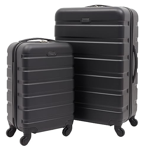 Travelers Club Harper Luggage, Black, 2 Piece Set - color: Black, size: 2-Piece Set