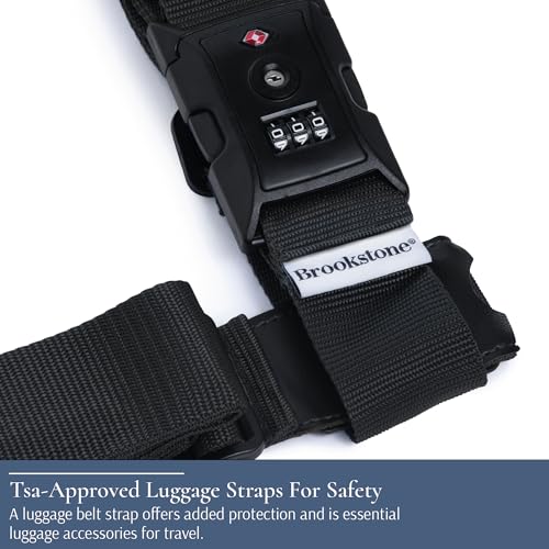 Brookstone Luggage Strap 2-in-1 TSA-Approved Expandable Strap - color: Black, size: One Size