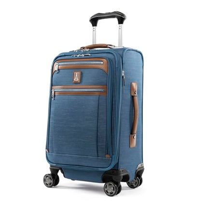 Travelpro Platinum Elite Softside Spinner Set, Coastal Blue 2-Piece (21/25) - color: Coastal Blue, size: 2-Piece Set (21/25)