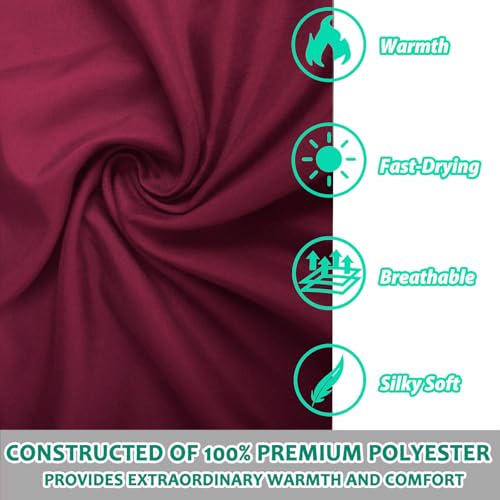 Frelaxy Sleeping Bag Liner, XL Travel Sheet for Camping, Hotels and Hostels - color: Burgundy - No Zipper