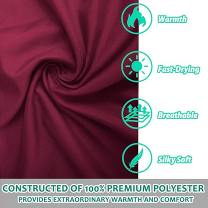 Frelaxy Sleeping Bag Liner, XL Travel Sheet for Camping, Hotels and Hostels - color: Burgundy - No Zipper