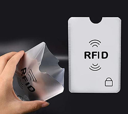 SaiTech IT 20 Pack RFID Blocking Sleeves for Debit and Credit Cards,Silver - size: RFID Card Sleeve 20 Pcs