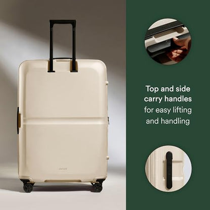 ANTLER Single Stripe Hardside Checked Large Luggage, Wheat Beige, 32", 144L - color: Wheat Beige, size: Large