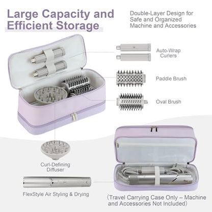 BAGCRAZY Travel Case for Shark FlexStyle & Dyson Airwrap, Purple - color: Purple