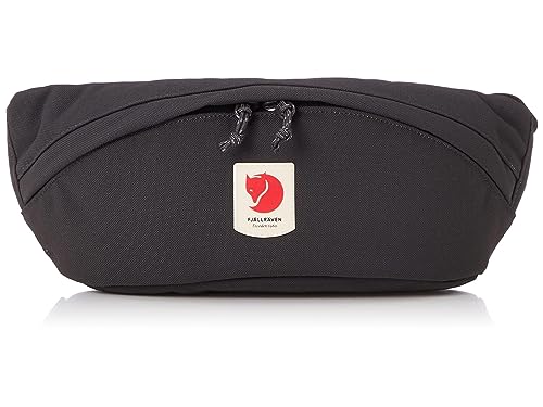 Fjällräven Ulvo Hip Pack Medium - Waterproof Bergshell Fabric, Durable Storage, Adjustable Belt- Hiking, Travel - color: Dark Grey