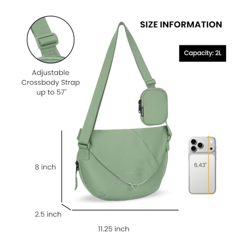 Sherpani Milli, Small Crossbody Purse for Women, Shoulder Bag - color: Olivine
