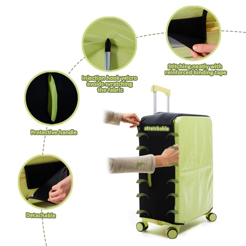 Clear Luggage Cover Protectors For Suitcases,Elastic Transparent waterproof PVC Suitcase Covers Protector Fit 20-30 Inch wheeled Luggage (28") - size: 28"