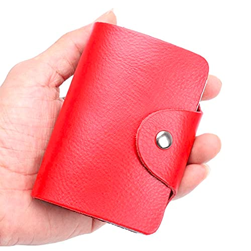 K Y KANGYUN Unisex Small Leather Credit Card Holder - 2 Pack (Redk&Brown)… - color: Red&Brown