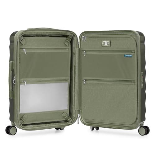 Traveler's Choice Edinburgh II Hardside Spinner Luggage, TSA Lock, Green, 25" Medium - color: Green, size: 25" Medium
