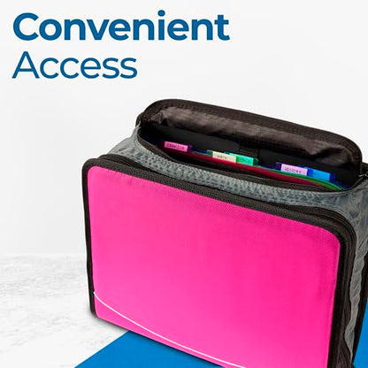 Case-it School Zipper Binder | 3-Inch O-Rings | 600-Sheet | D-146 Magenta - color: H Magenta, size: 1 Pack