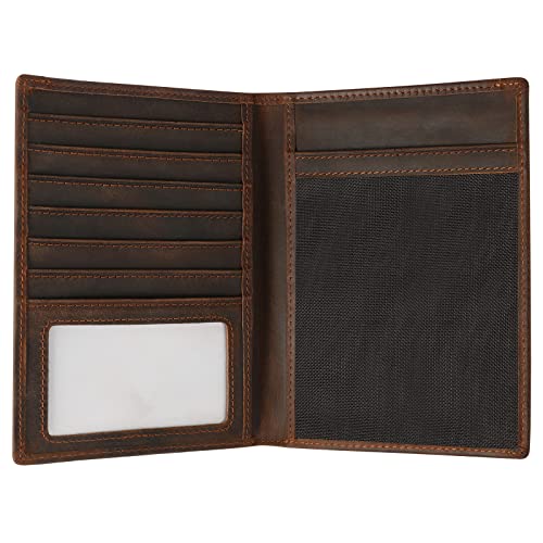 Jack&Chris Leather Passport Holder RFID Blocking Passport Travel Wallet Cover Case for Men Women Brown JC17 - color: JC17-Red Brown