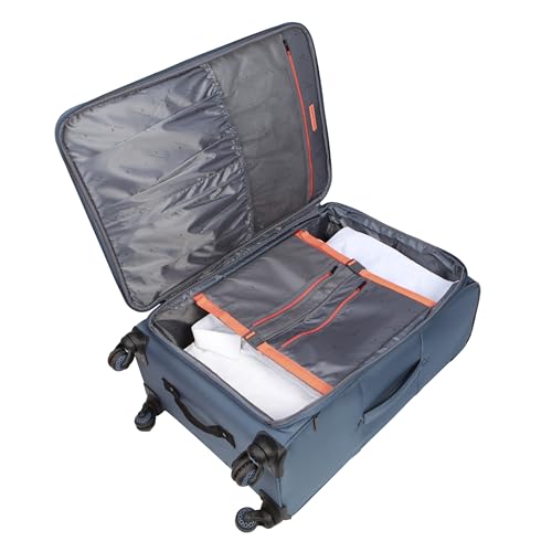 Sharper Image Odyssey 2-Piece Set (21.5" & 29") Expandable 8-Wheel Spinner Carry On and Large Checked Luggage Set, Bluefin - color: Bluefin, size: 2-Piece Set