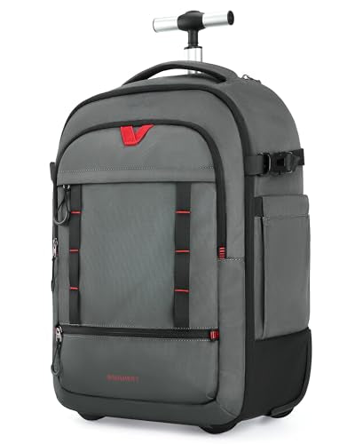 BAGSMART Camera Bag for DSLRs Professional Large Camera Backpacks | Photographic Rolling Case & Travel Suitcase for Travelling Photographers - color: Grey