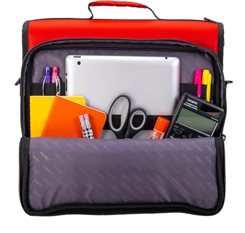 Case-it School Zipper Binder | 1.5" D-Ring | 325-Sheet | LT-207 Fire Red - color: Fire Red, size: 1 Pack