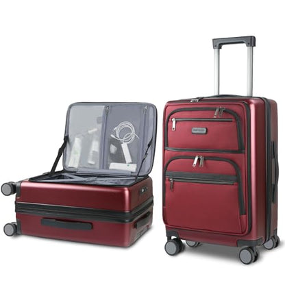 EMPSIGN 기내용 수하물 22x14x9 항공사 승인, 50.8cm(20인치) - color: 버건디