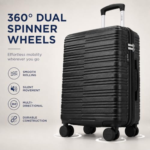 IZOD Romeo 3 Piece Hardside Expandable Luggage Set with Spinner Wheels - color: Forest, size: 3 Piece Set