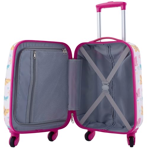 Travelers Club 5 Piece Kids' Luggage Set, Butterfly - color: Butterfly