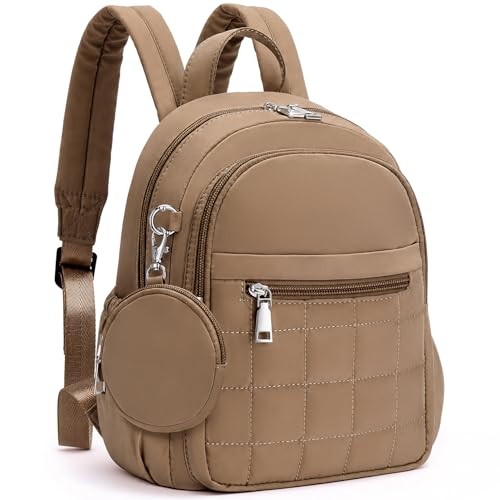 Mini Backpack for Women, Anti Theft RFID Small Travel Backpack - color: Coffee Brown