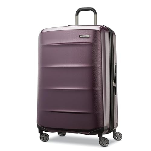 Samsonite Octiv Lightweight Hardshell 28-Inch Large Checked Luggage - Durable & Impact Resistant, 360° Aero Trac Spinner Wheels, Adjustable Telescopic Handle, Expandable, TSA Approved Lock - Purple - color: Amethyst Purple, size: Check-Large 28