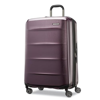 Samsonite Octiv Lightweight Hardshell 28-Inch Large Checked Luggage - Durable & Impact Resistant, 360° Aero Trac Spinner Wheels, Adjustable Telescopic Handle, Expandable, TSA Approved Lock - Purple - color: Amethyst Purple, size: Check-Large 28