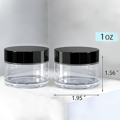 4 Pack 1 oz Travel Size Containers Leak-proof for Toiletries, Black - color: Black-1 oz