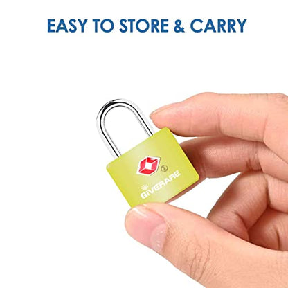 8 Pack TSA Approved Travel Luggage Locks with Keys, Solid Brass Copper Keyed Padlock, ABS Plastic Covered Small Locks for Suitcase, Backpack, Gym Locker, Jewelry Box-by GIVERARE - size: Small (Pack of 2)