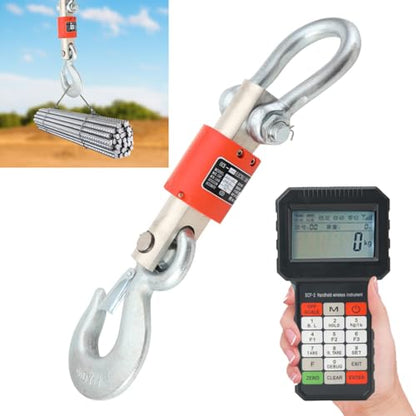 10000kg /22000lbs Crane Scale 10 Ton Digital Hanging Scale Electronic Wireless Industrial Heavy Duty Crane Scale with Hook Remote Control