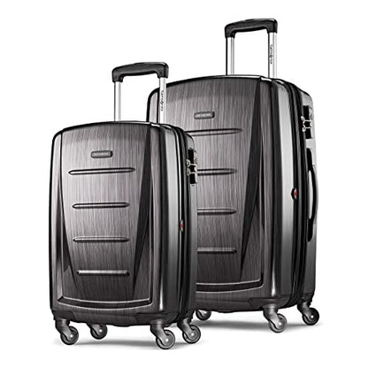Samsonite Winfield 2 Hardside Luggage with Spinner Wheels, 2-Piece Set (20/24), Charcoal - color: Charcoal, size: 2-Piece Set (Carry-on/Medium)