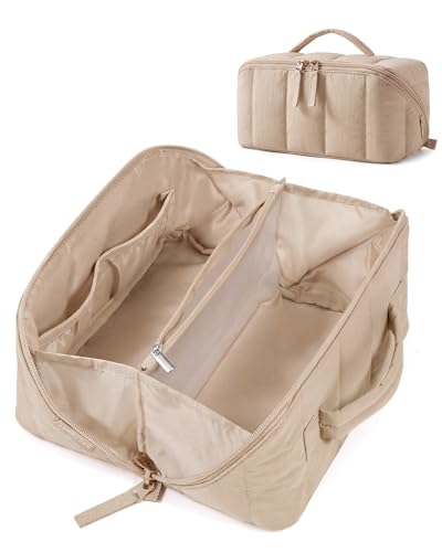 BAGSMART Puffy 메이크업 가방, 04-카키 브라운, 가방 - color: 04-카키 브라운, size: 중형
