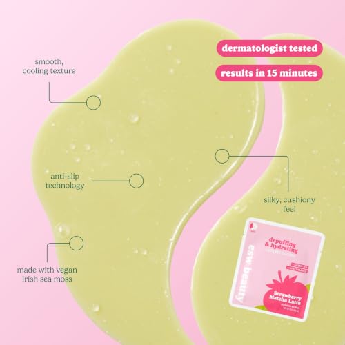 ESW Beauty Strawberry Matcha Latte Under Eye Patches with Green Tea, 1 Pack - size: 1 Count (Pack of 1)