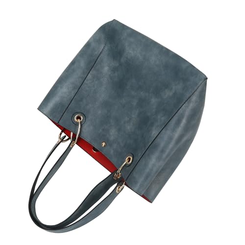 sqlp Large Work Tote Bag for Women Handbags Big Bucket Purses - color: Jeans Blue
