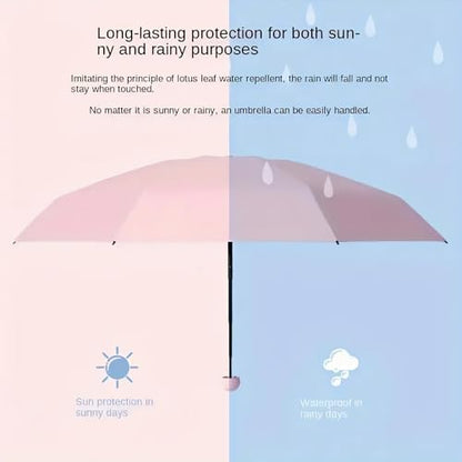 Mini Travel Umbrella with Umbrella Case - color: Pink