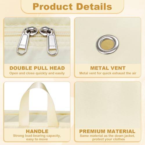 Packing Cubes for Travel Packing Organizers Compression Travel Cubes, Beige - color: Beige