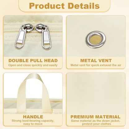Packing Cubes for Travel Packing Organizers Compression Travel Cubes, Beige - color: Beige