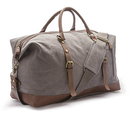 Vintage Canvas Duffle Bag - Classic Weekender Travel Duffel