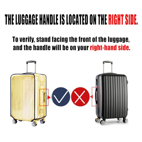 20 Inch Waterproof Clear Suitcase Cover (Black Trim) - color: Black Trim-0.2mm, size: 20" Suitcase Cover.