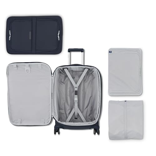 Samsonite Elevation Plus 22-Inch Carry-On - Expandable Softside Spinner Luggage - Midnight Blue - color: Midnight Blue, size: Expandable Carry-On