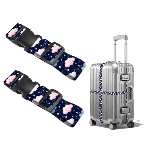 Nuxovilar Luggage Straps Set for Suitcase 1.96x90.5in Polyester - color: YVC10953, size: 1.96"x90.5"