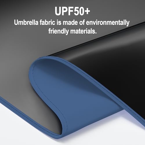 Mini Travel Umbrella, UPF 50+ Compact Fits in Purse - color: Blue