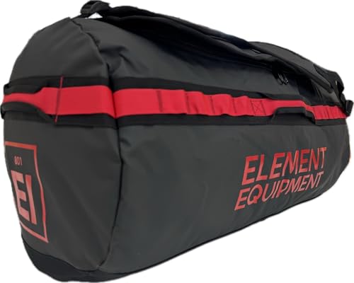 Element Equipment Trailhead Duffel Bag Shoulder Straps Waterproof Black/Red Medium - color: Black/Red, size: Medium 51 Liters