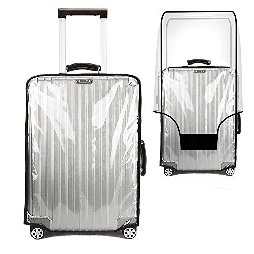 Luggage Cover 30 Inch Clear Suitcase Cover 0.4mm Thick PVC Transparent - size: 30 inch suitcase cover