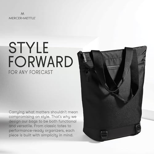 Mercer+Mettle Convertible Tote | Convertible Tote Backpack for Work & Travel, Durable Construction, Padded Laptop Sleeve