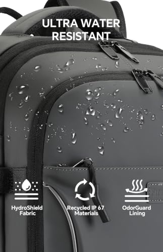 70L Travel Backpack With Vacuum Compression System,Grey - color: Grey