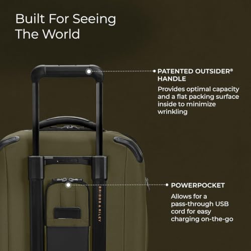 Briggs & Riley ZDX Global Softside Carry-On Spinner, Hunter - color: Hunter, size: Domestic 21" Carry On Expandable Spinner