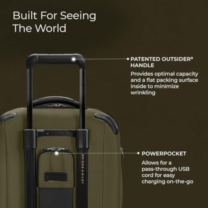Briggs & Riley ZDX Global Softside Carry-On Spinner, Hunter - color: Hunter, size: Domestic 21" Carry On Expandable Spinner