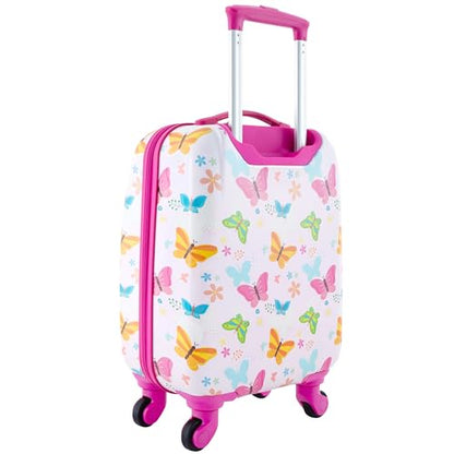 Travelers Club 5 Piece Kids' Luggage Set, Butterfly - color: Butterfly